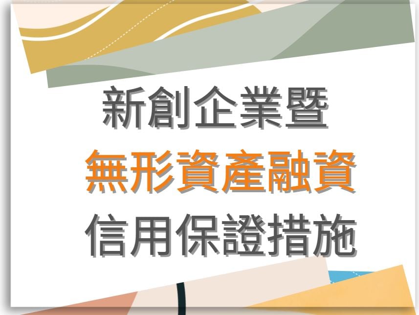 新創企業? 無形資產融資 信用保證措施